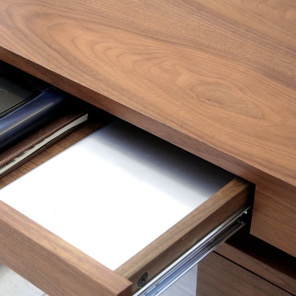 ワークデスク ウォールナットワークデスク1100 T-2546BR 【直送品】 返品・キャンセル・他商品と同時購入は不可