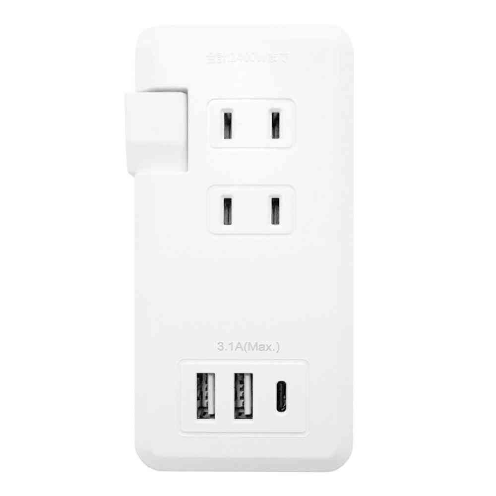 磁気研究所 HIDISC コード巻取り式 電源タップ ホワイト