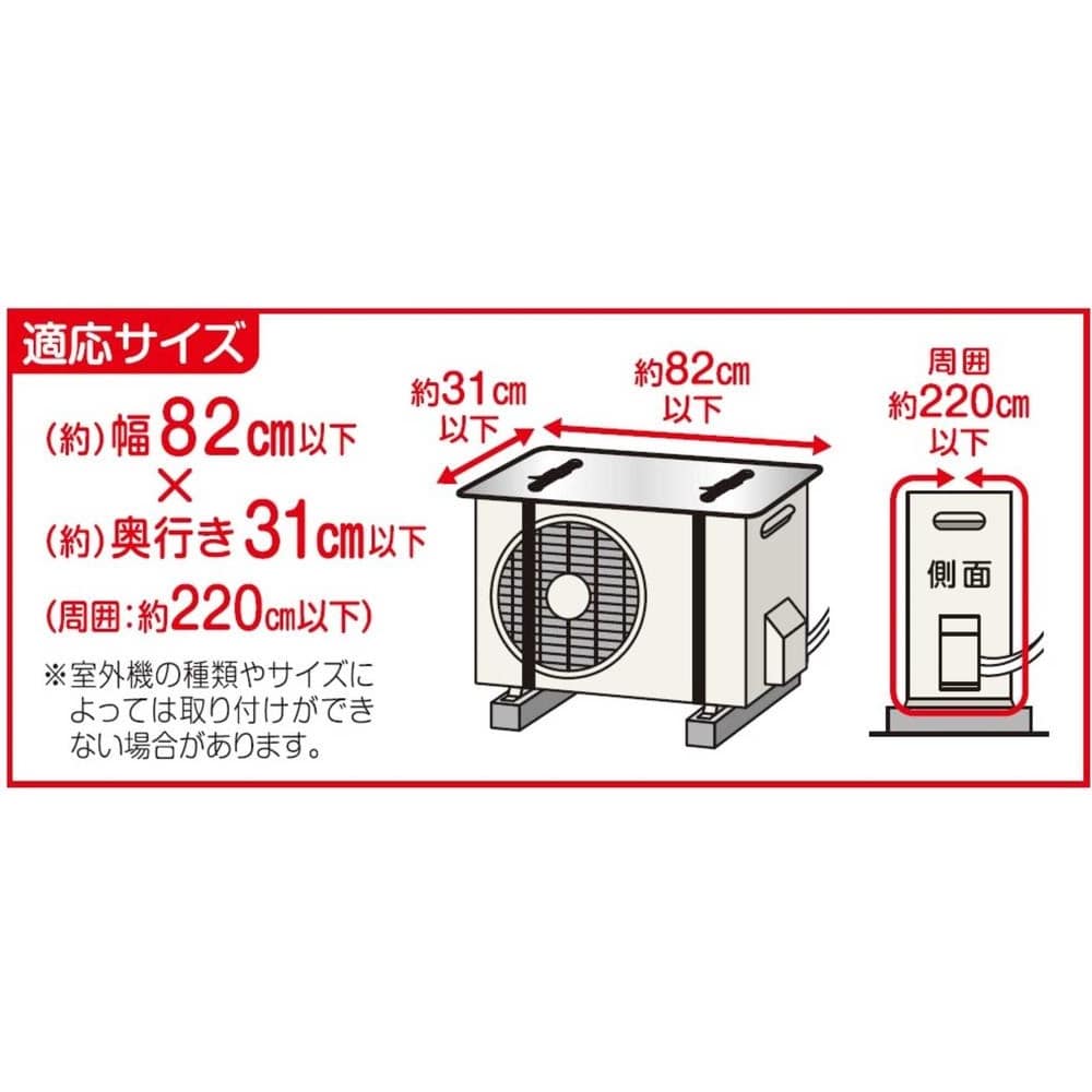 アイメディア エアコン室外機遮熱パネル パネル1枚 ベルト2本