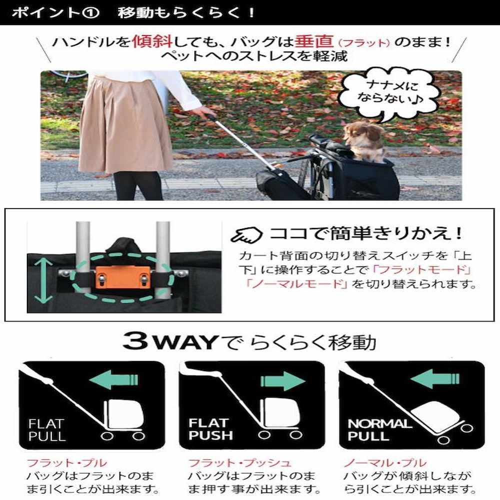 多機能ペットカート スイートハート リュック SH-216BK メーカー直送 ▼返品・キャンセル不可【他商品との同時購入不可】