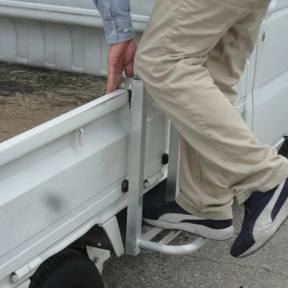 アルミ製 トラックステッパー(軽トラ専用1段) 3個入 ATS-480 【直送品】 返品・キャンセル・他商品と同時購入は不可