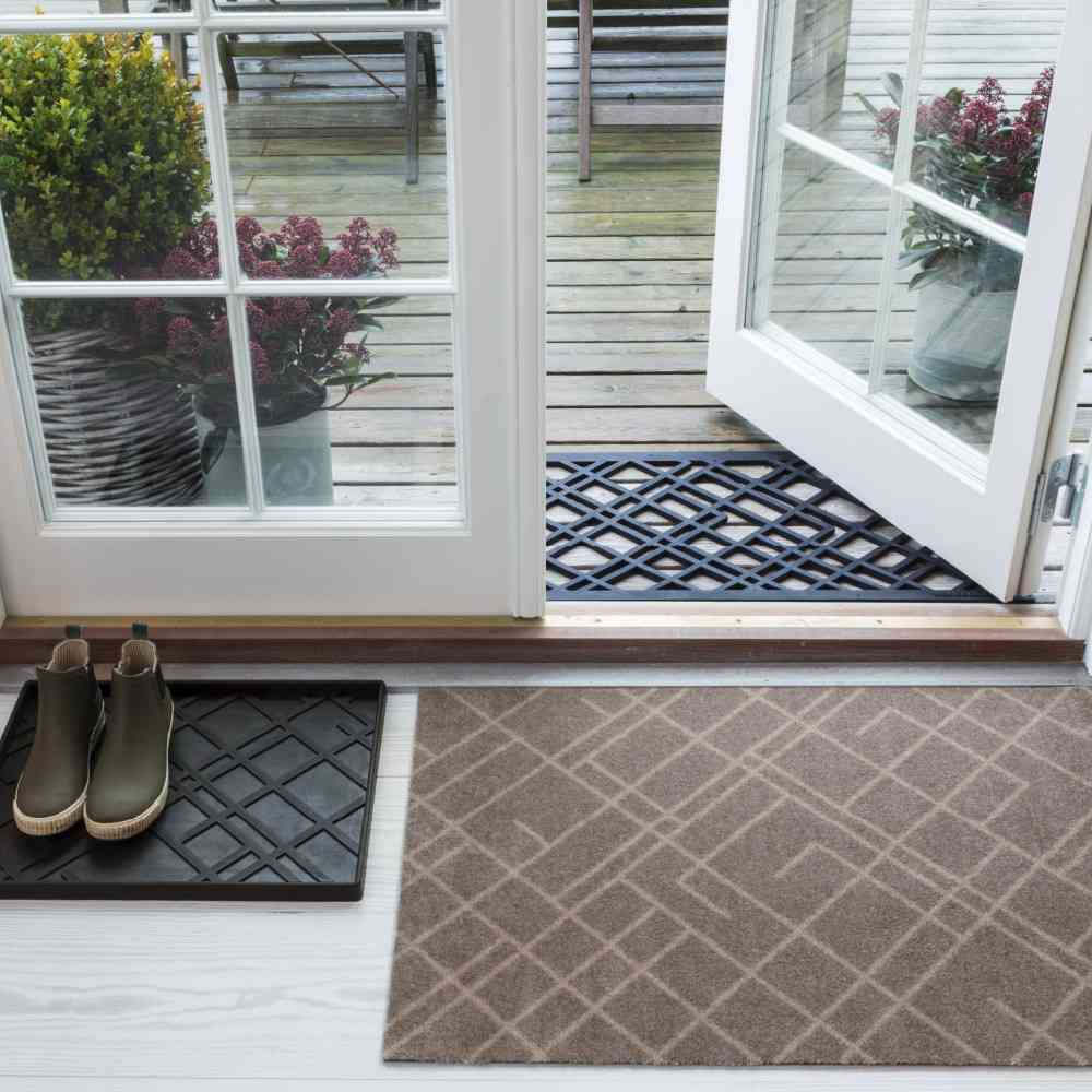 藤栄 tica copenhagen(チカ コペンハーゲン) フロアマット 60×90 LINES Beige/Sand