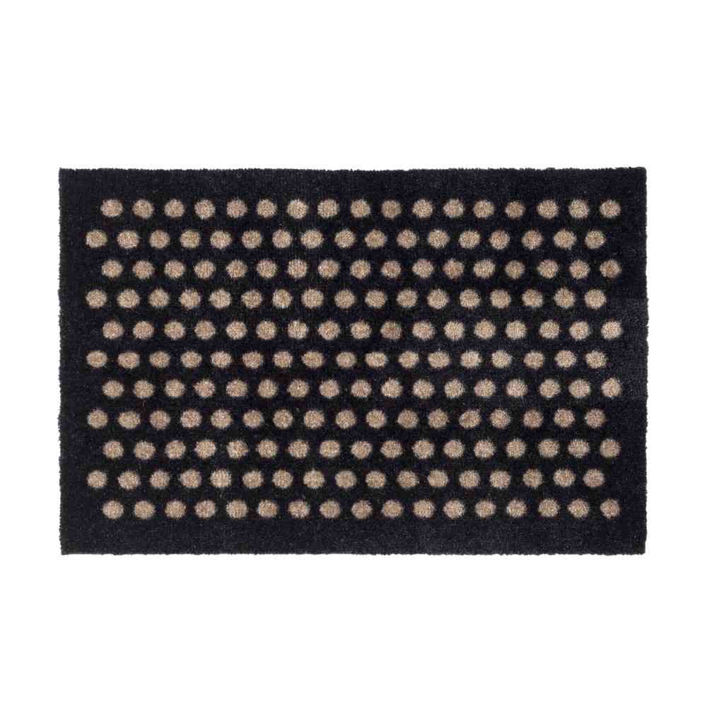 藤栄 tica copenhagen(チカ コペンハーゲン) フロアマット 40×60 DOT Black/Sand