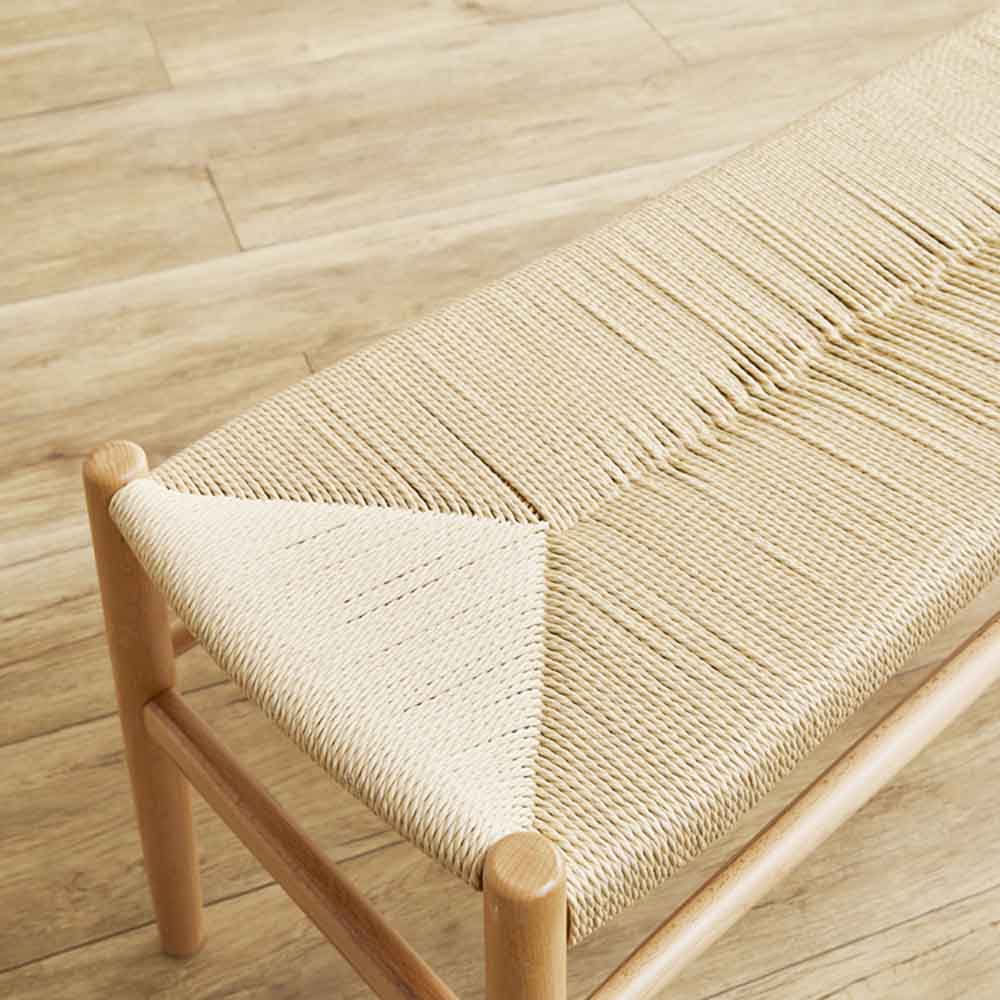 座面ペーパーコードベンチ ナチュラル色 BT-NDK-NA メーカー直送 ▼返品・キャンセル不可【他商品との同時購入不可】