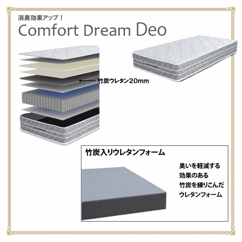 厚み24cmDポケットコイルマットレスCFDM-Deo-D メーカー直送 ▼返品・キャンセル不可【他商品との同時購入不可】