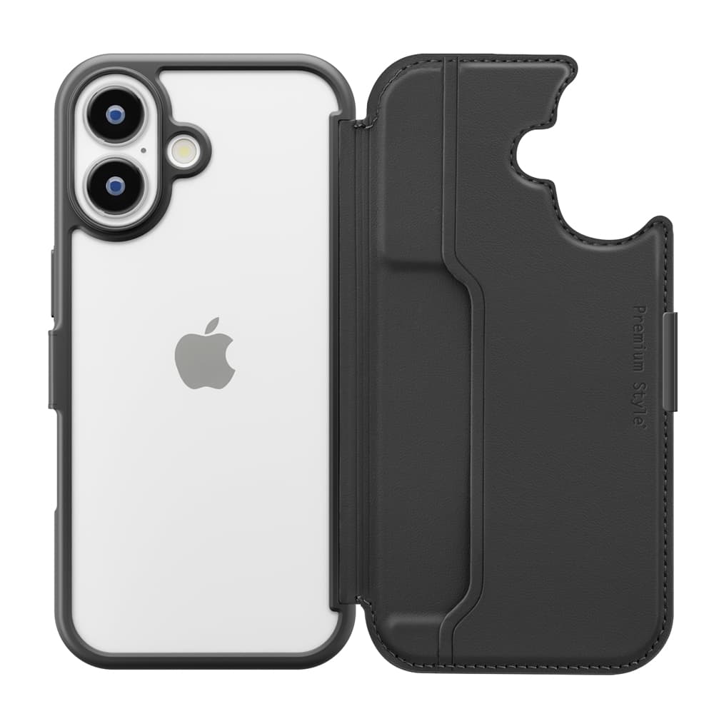 PGA iPhone 17用 バックフリップケース ブラック PG-25ABF01BK 65g