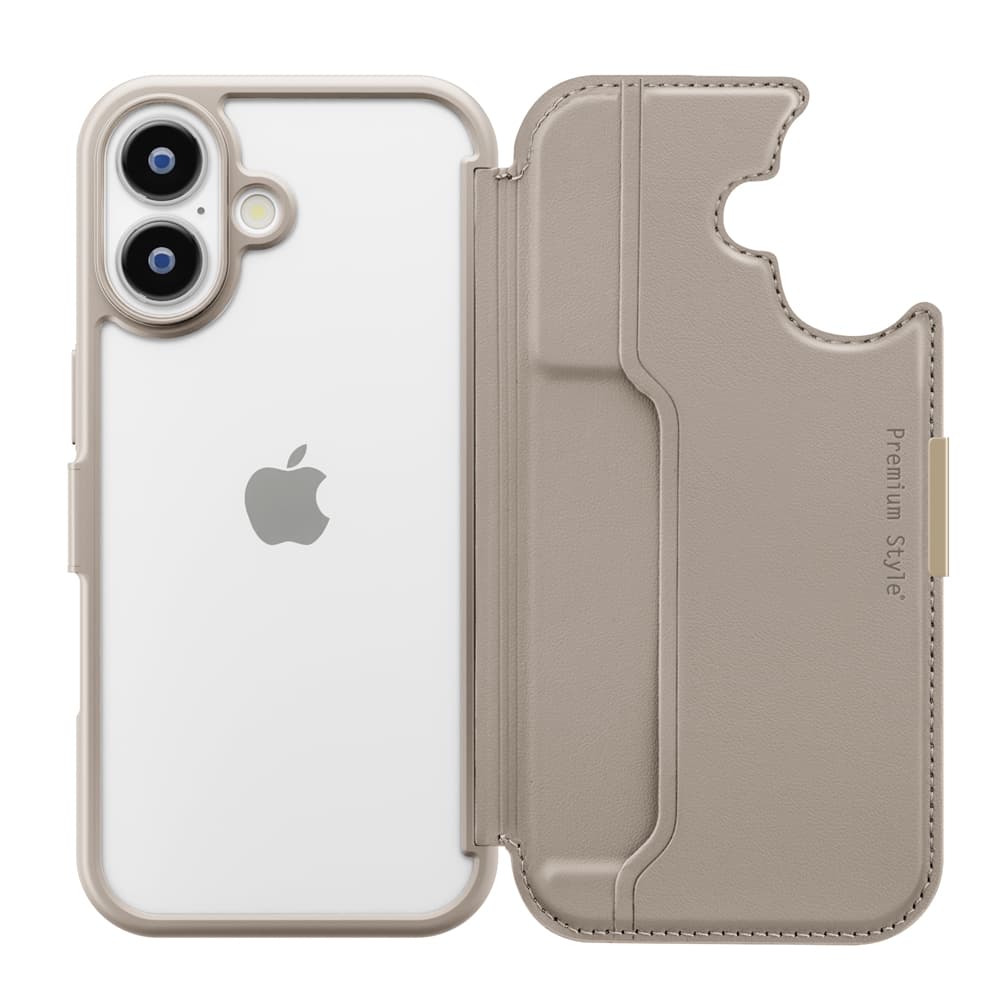 PGA iPhone 17用 バックフリップケース ベージュ PG-25ABF02BE 65g