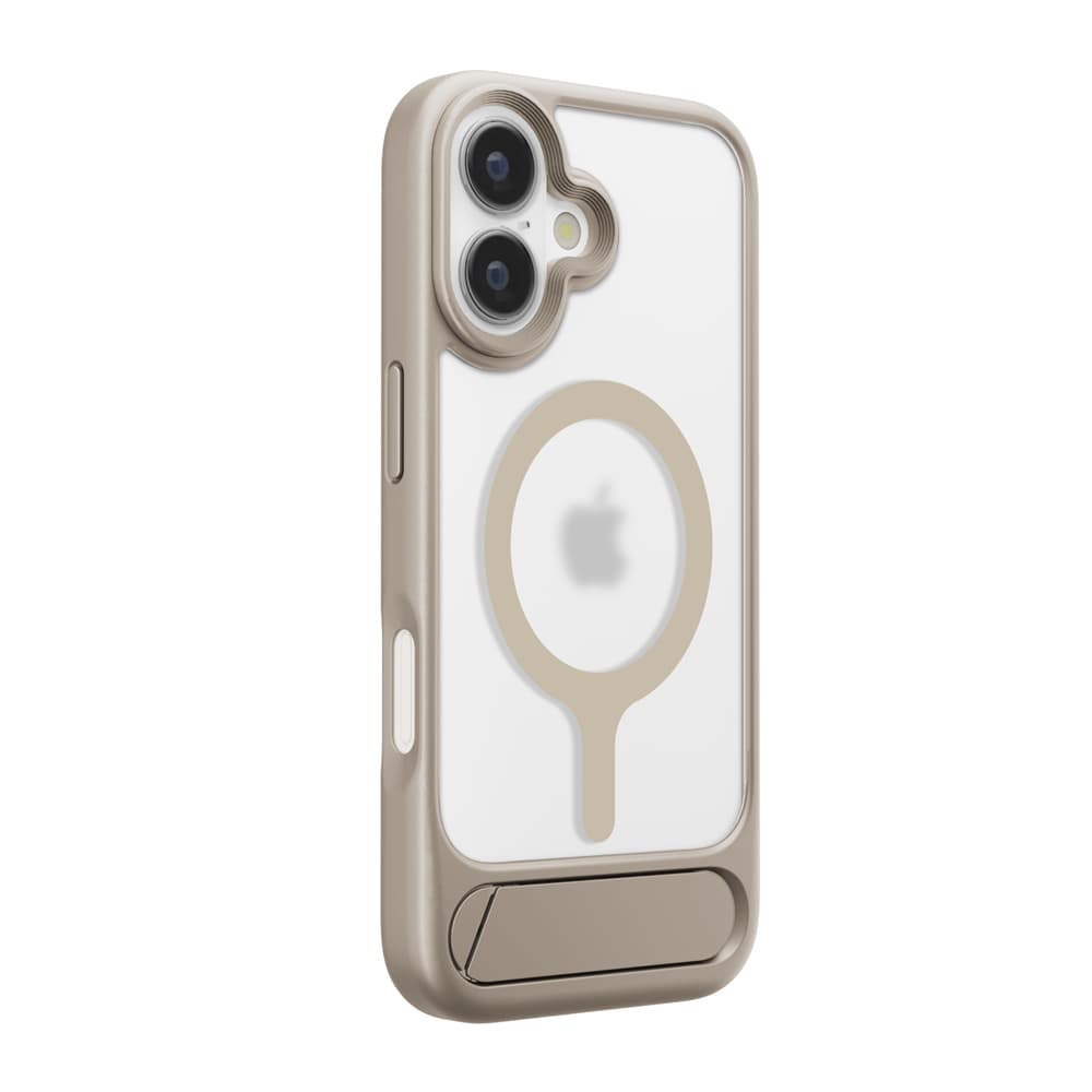 PGA iPhone 17用 MagSafe対応 スタンド付ハイブリッドケース ベージュ PG-25AMH06BE 45g