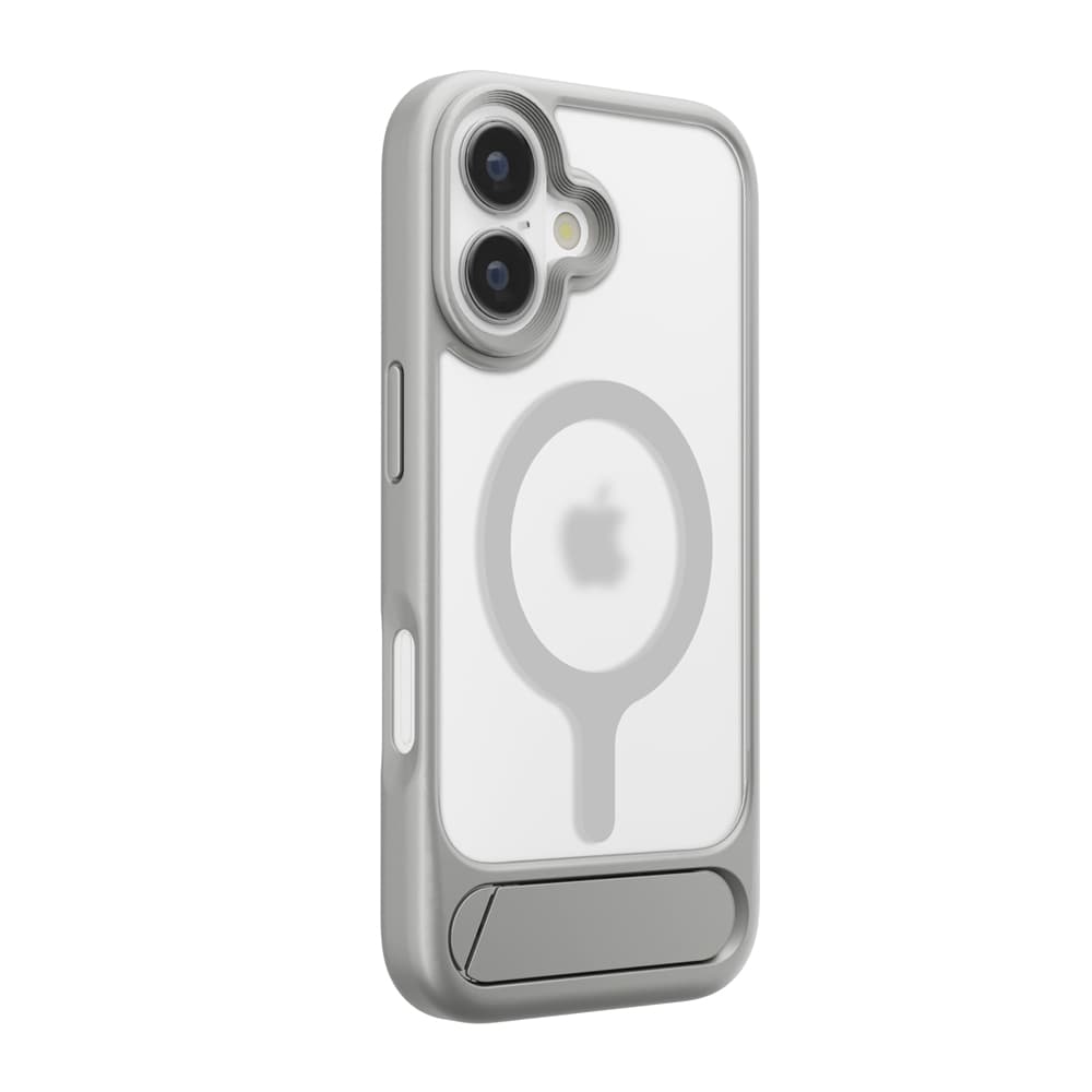 PGA iPhone 17用 MagSafe対応 スタンド付ハイブリッドケース グレー PG-25AMH07GY 45g