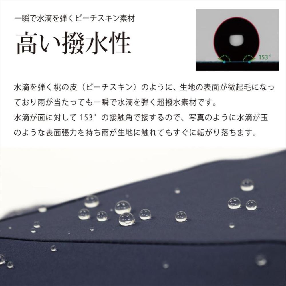 晴雨兼用 折りたたみ傘 50cm ピーチドロップ 17002NV メーカー直送 ▼返品・キャンセル不可【他商品との同時購入不可】