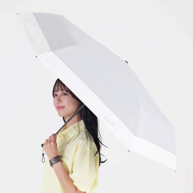 BIGサイズ 晴雨兼用 折畳傘 ソラニ遮光 バイカラー ミニ58cm GY 【直送品】 返品・キャンセル・他商品と同時購入は不可