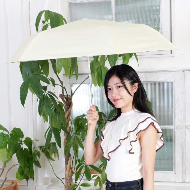 放射冷却 一級遮光 晴雨兼用 折りたたみ傘 ラディクール 55cm BG 【直送品】 返品・キャンセル・他商品と同時購入は不可