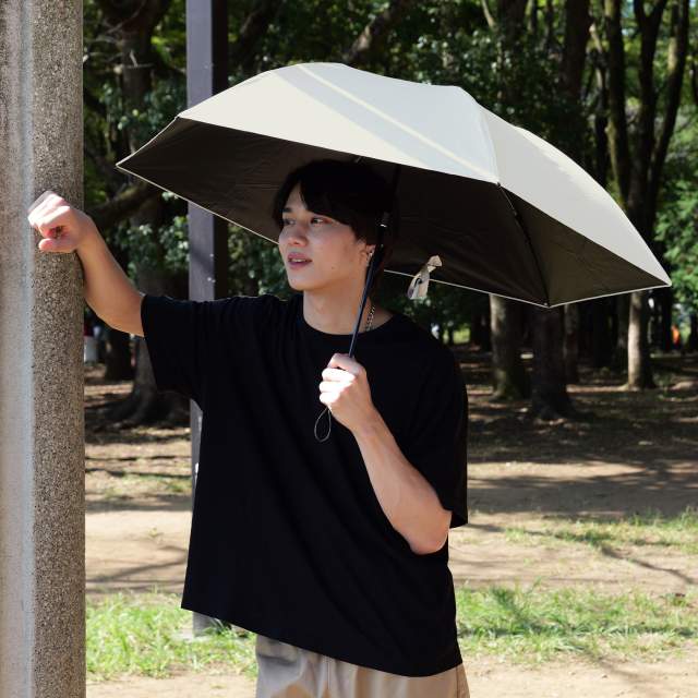 放射冷却 BIGサイズ 自動開閉 晴雨兼用 ラディクール 58cm BG 【直送品】 返品・キャンセル・他商品と同時購入は不可