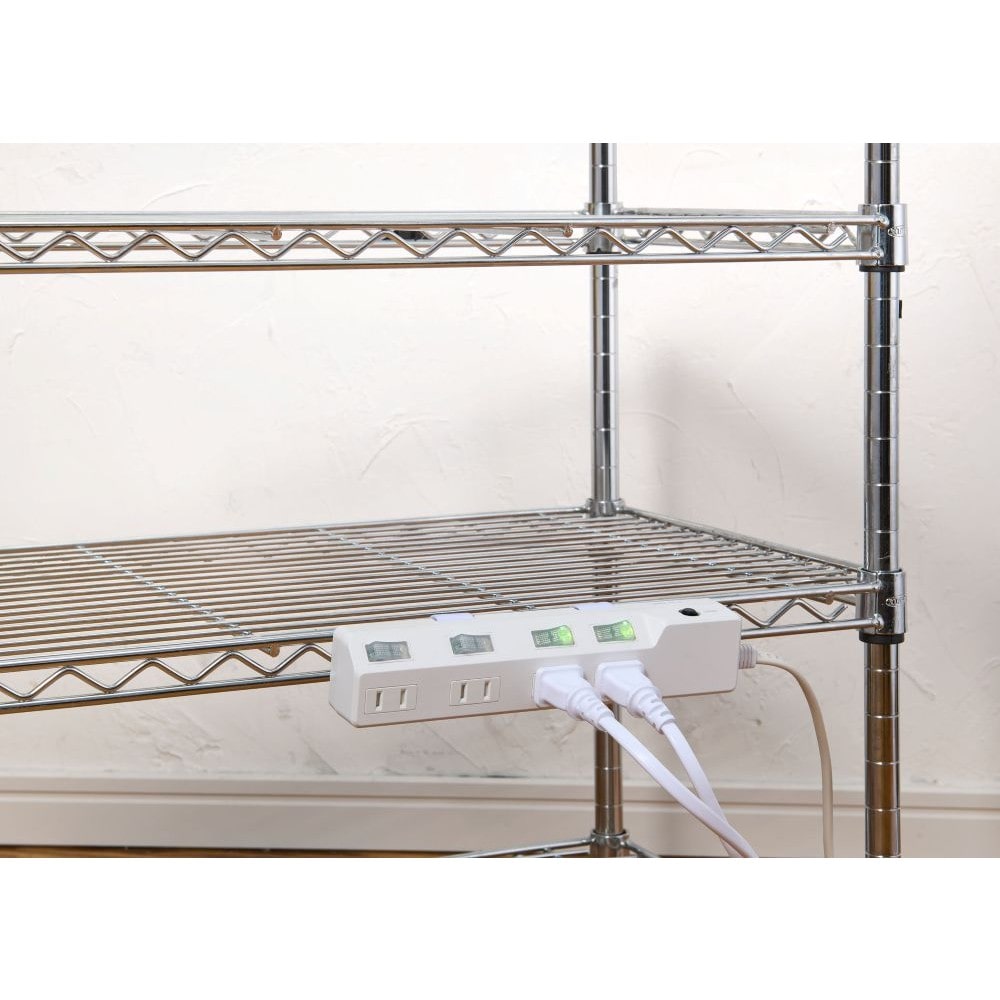 エルパ ELPA ブレーカー付耐雷スイッチ付タップ 4個口3M WLK-43B ホワイト