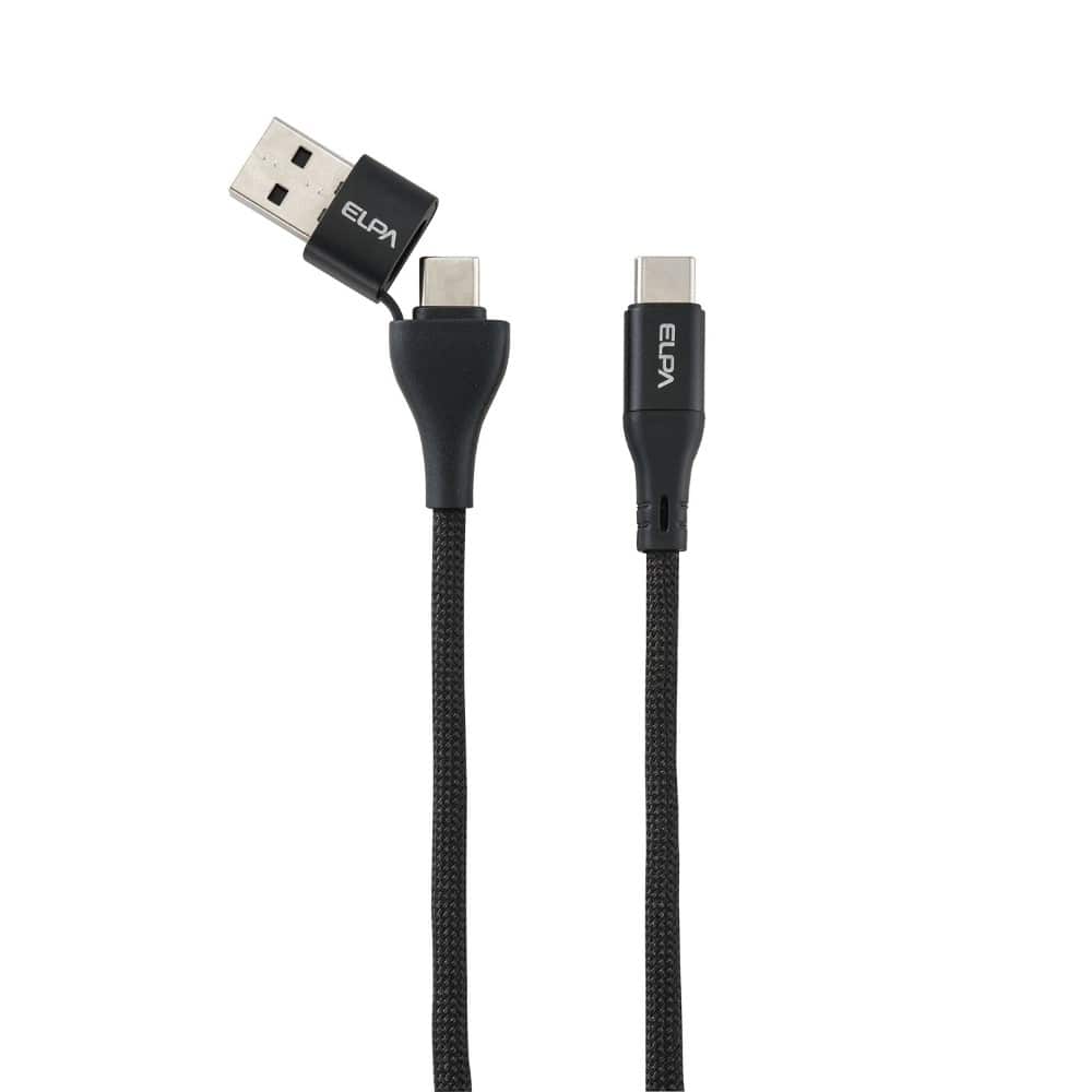 エルパ ELPA マグネットUSBケーブル ラウンド A&CtoC MCA-ACC1560