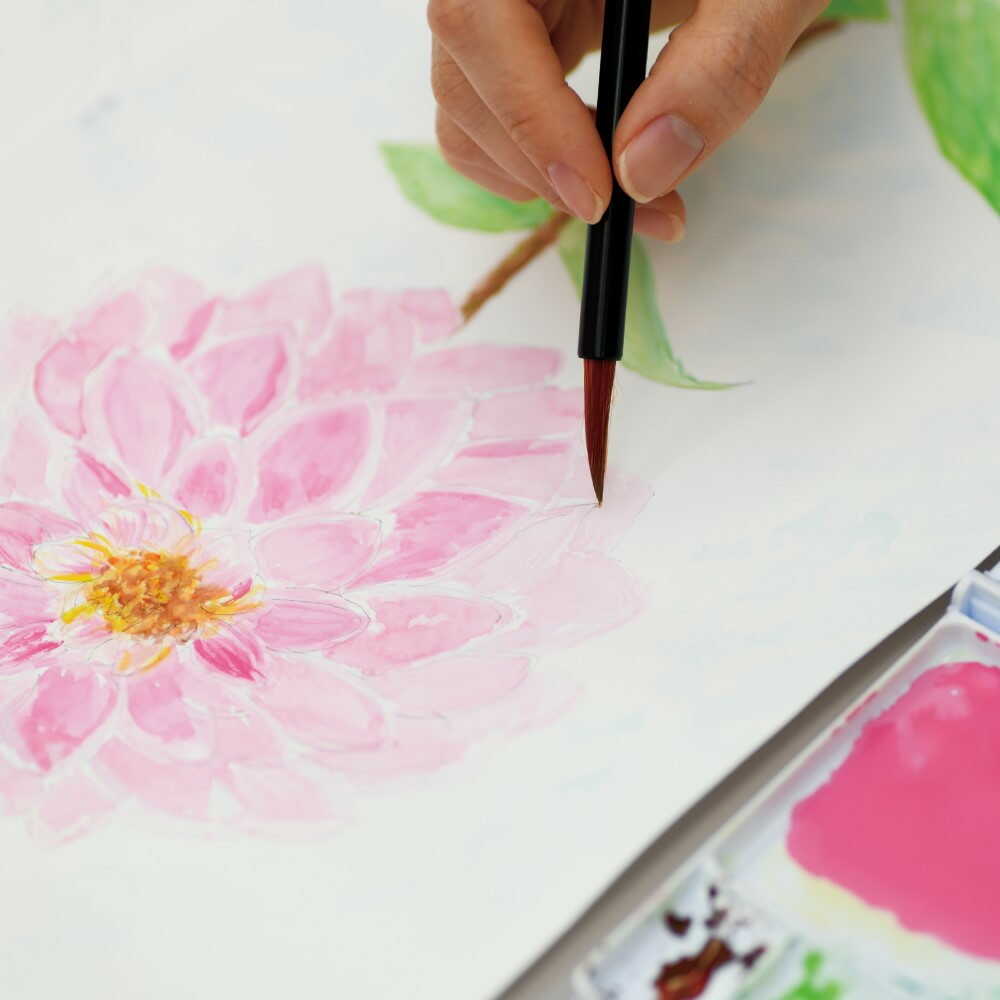 ぺんてる 水彩絵の具 エフ水彩 ワンタッチキャップ・ポリチューブ入り 単色 ももいろ パック入り XWFCT15 1本入 ももいろ