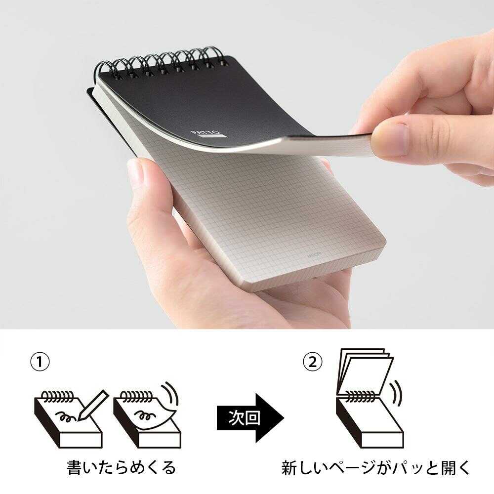 ミドリ リングメモ パッと 黒 1冊
