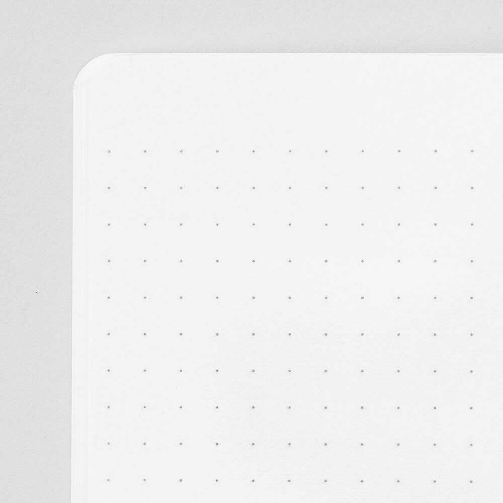 ミドリ ノート<A5> カラー ドット方眼 白 1冊 白