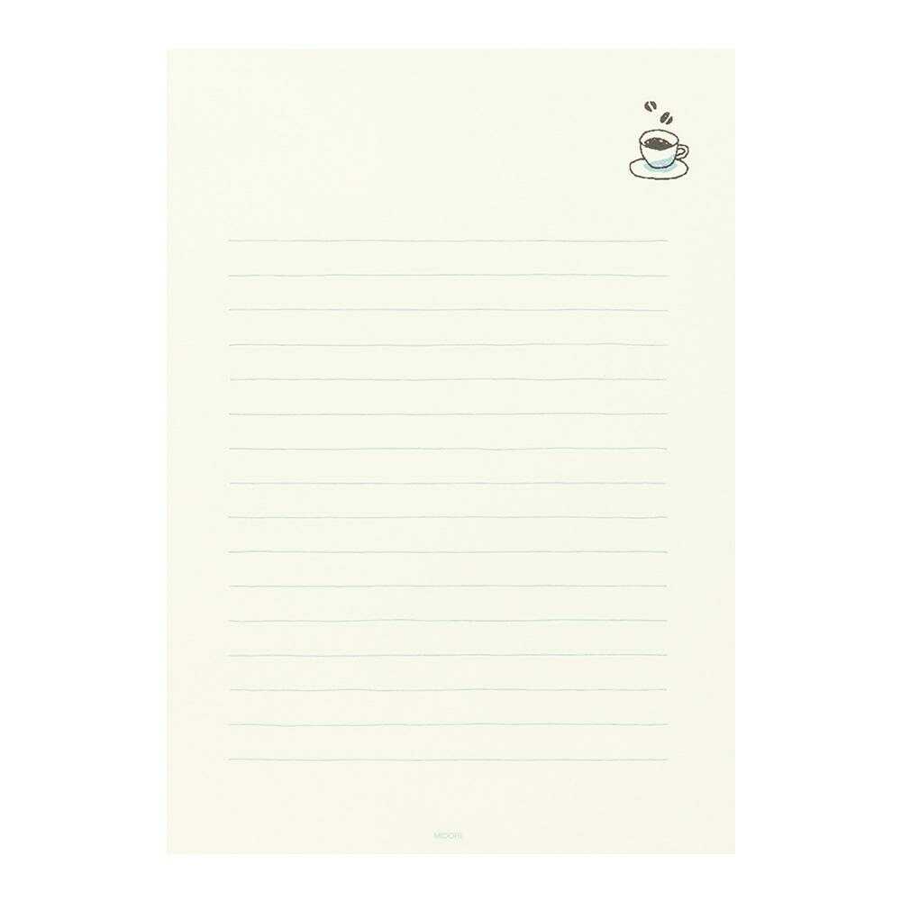 ミドリ 便箋 しあわせをはこぶ手紙 ラッキーモチーフ柄入 4柄×6枚