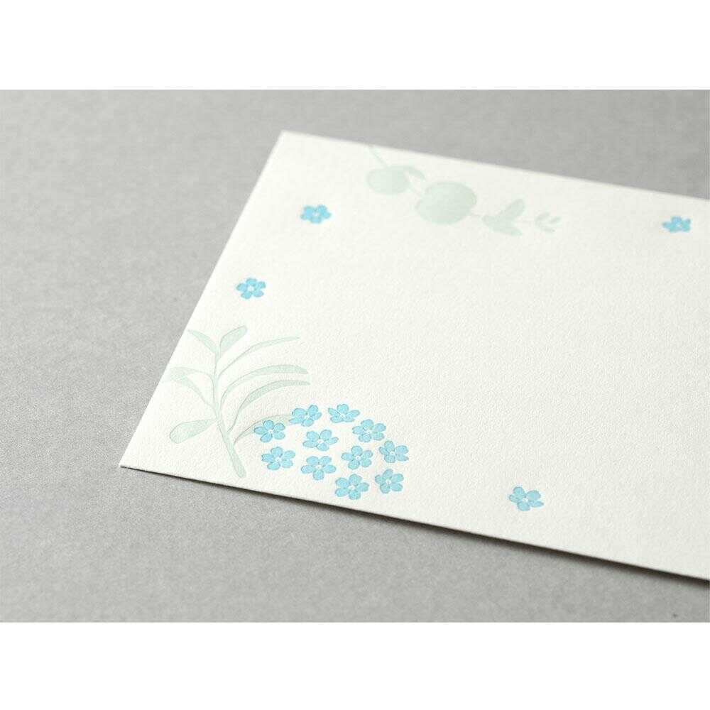 ミドリ 封筒 活版 散らし花柄 6枚入