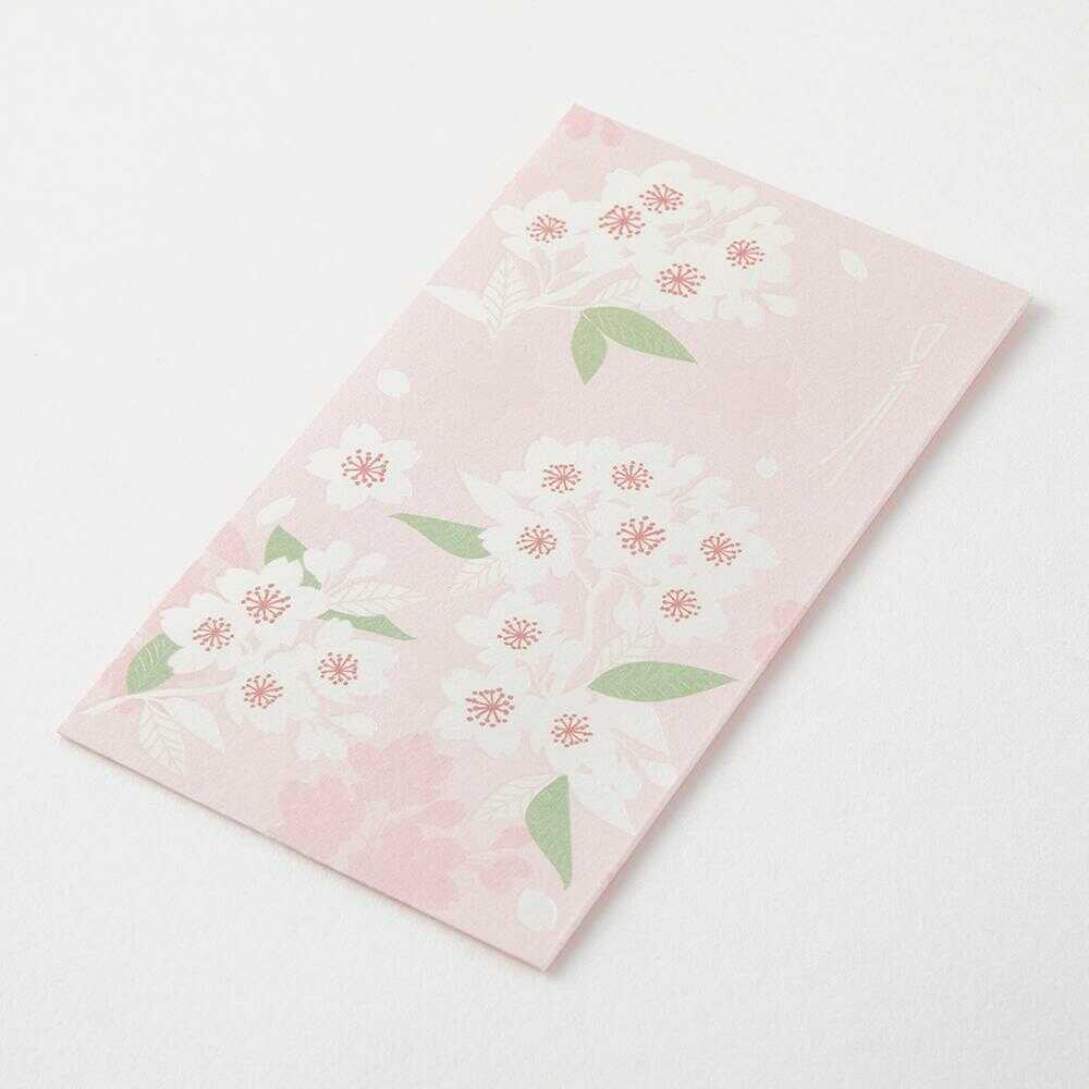 ミドリ ぽち袋 桜柄 3枚入