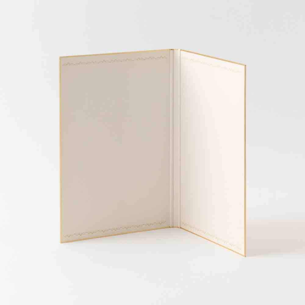 ミドリ カラー色紙<A4> シール付 二つ折り 本型 紺 1個