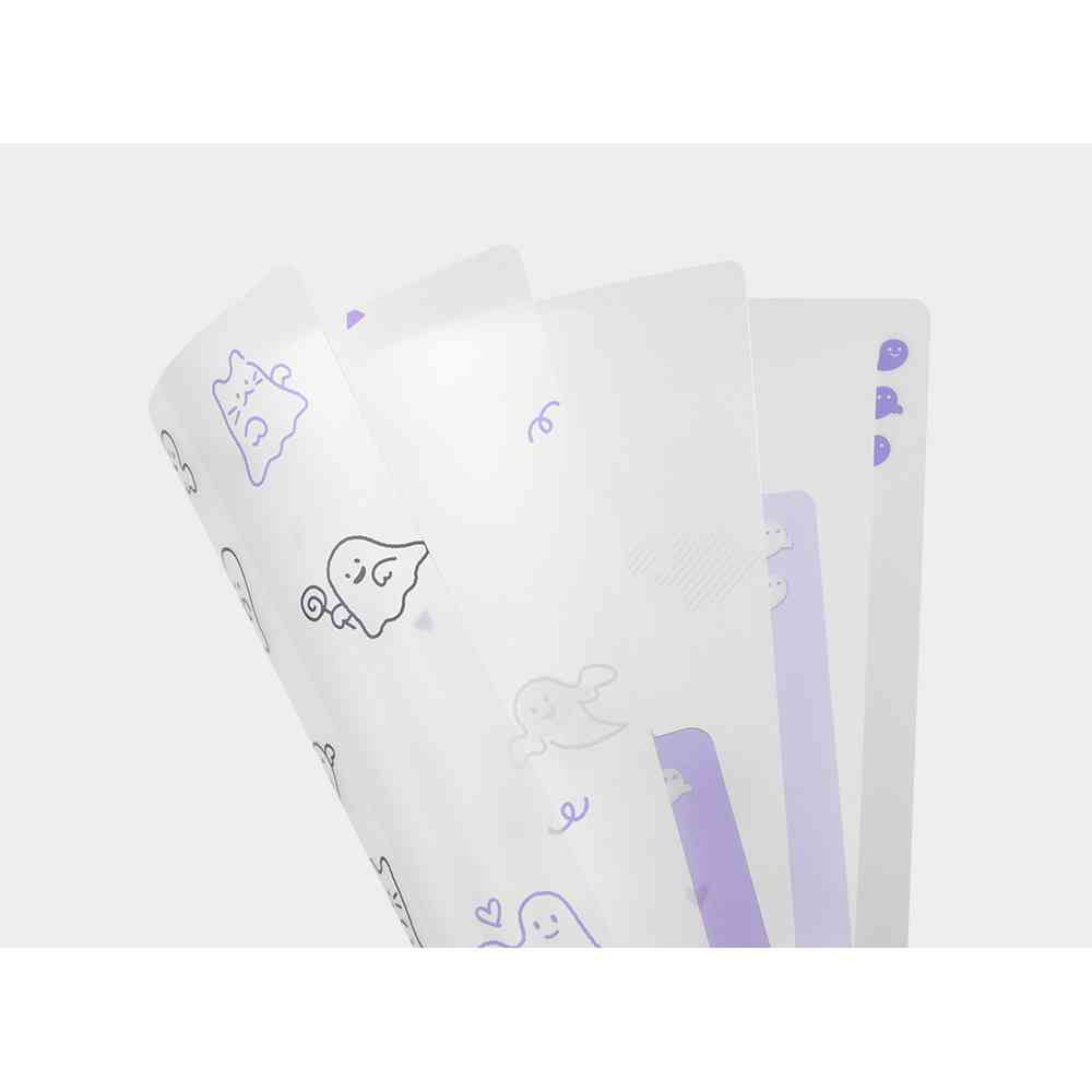 ミドリ 3ポケットクリアホルダー<A5> おばけ柄 1個