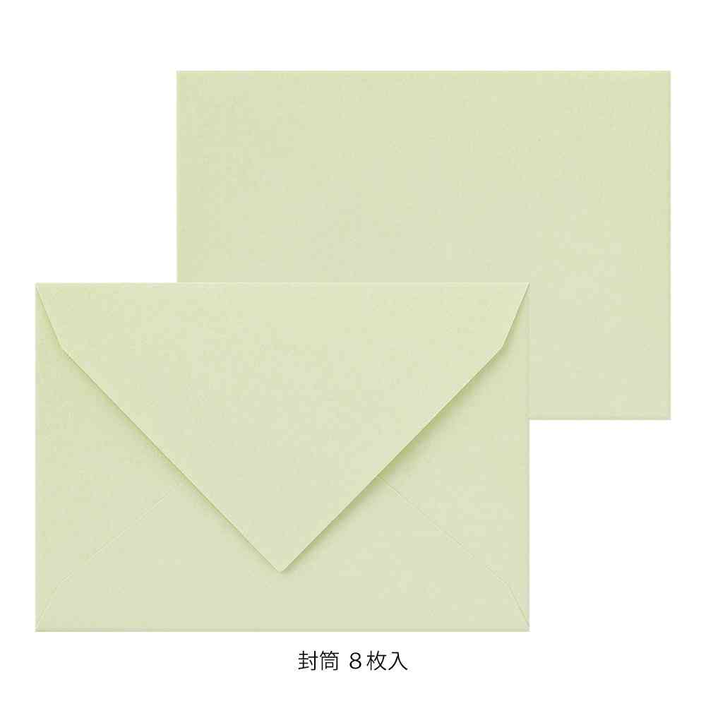 ミドリ レターセット931 花色和紙 緑A 便箋/16枚入、封筒/8枚入