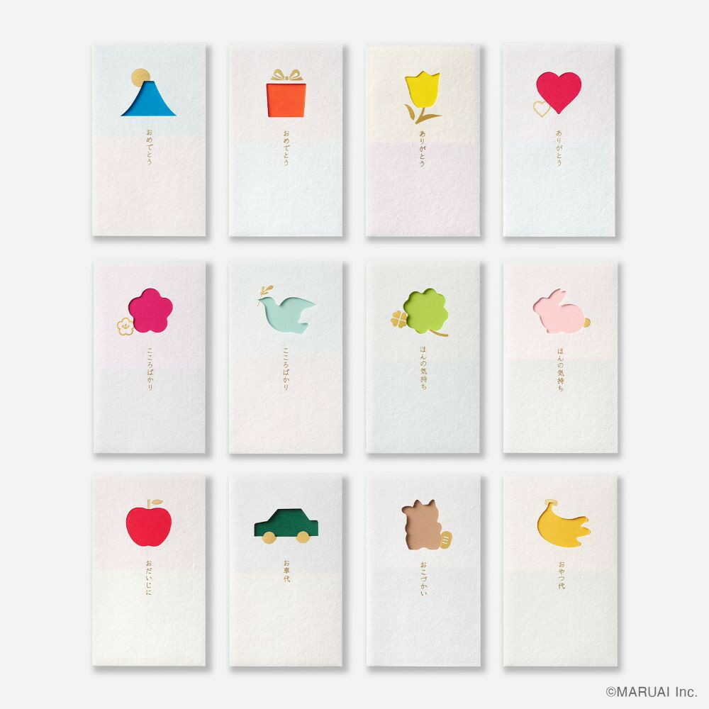 マルアイ 窓ぽち袋 ほんの気持ち クローバー 3枚