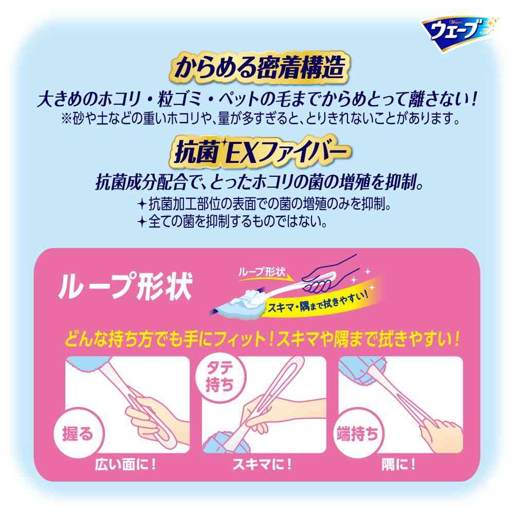 ユニ・チャーム ウェーブ ハンディワイパー 本体 本体+1枚