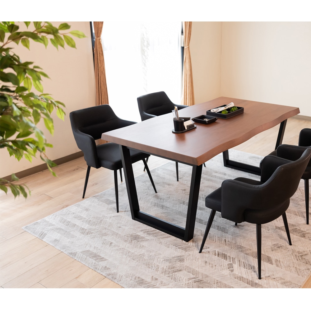 ダイニングテーブル Moana 150 ウォールナット突板 メーカー直送▼返品・キャンセル不可【他商品との同時購入不可】