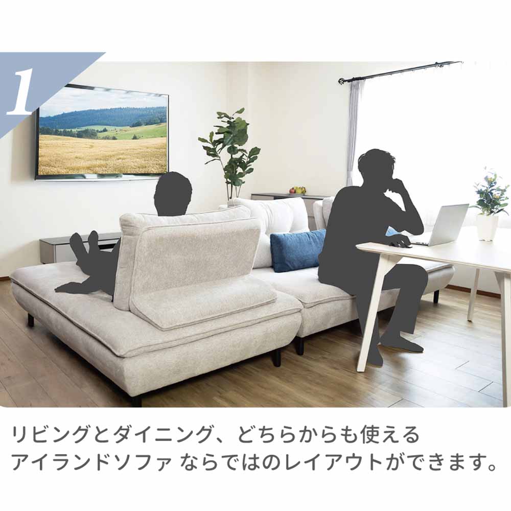 ソファー Isra 2P+背x2 BL、BL/GY 設置 メーカー直送▼返品・キャンセル不可【他商品との同時購入不可】