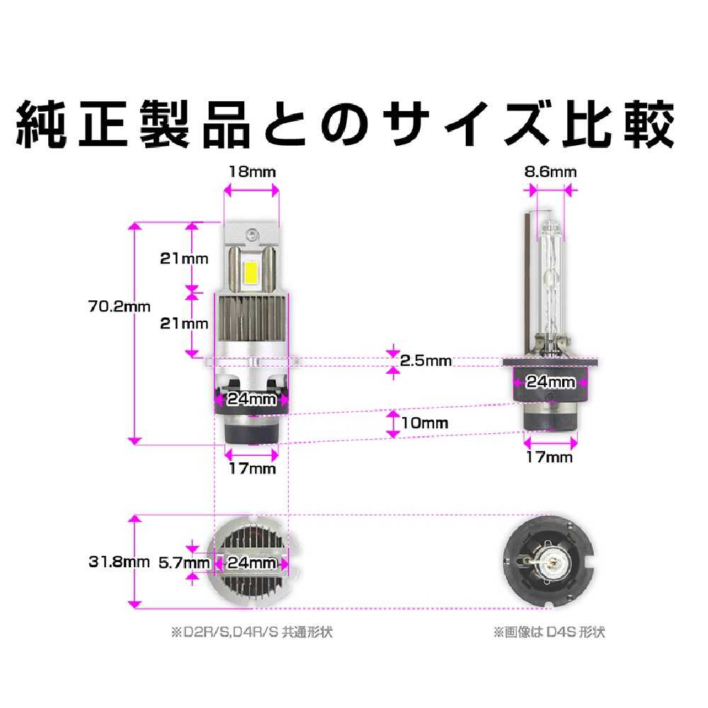 カシムラ HID LEDヘッドバルブ D2S/R 6500K NB207 2個入り