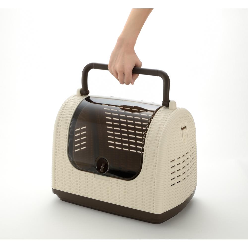 ラタンキャリー アイボリー メーカー直送▼返品・キャンセル不可【他商品との同時購入不可】