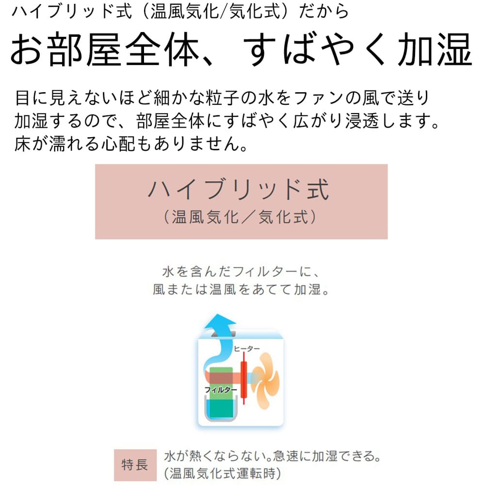 ダイニチ 気化ハイブリッド式加湿器 HD-C500H-グレー 【直送品】 返品・キャンセル・他商品と同時購入は不可