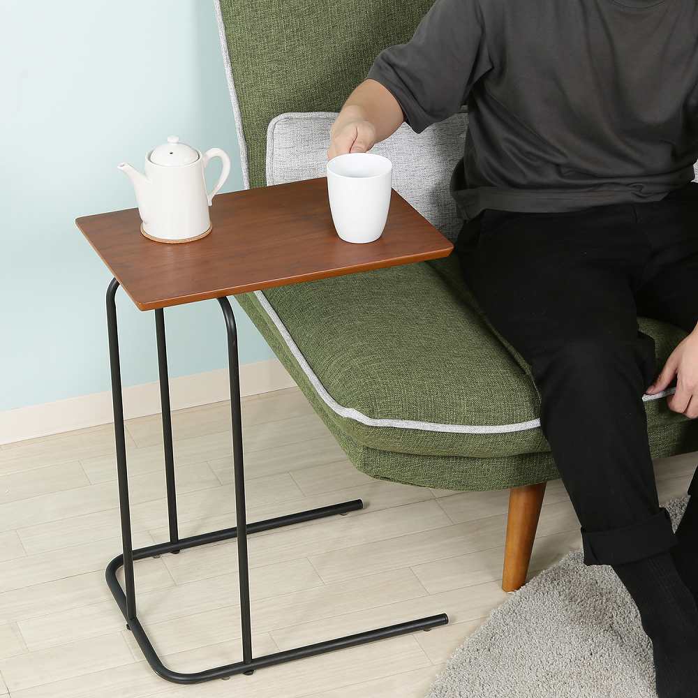 突板サイドテーブル 12519 メーカー直送 ▼返品・キャンセル不可【他商品との同時購入不可】