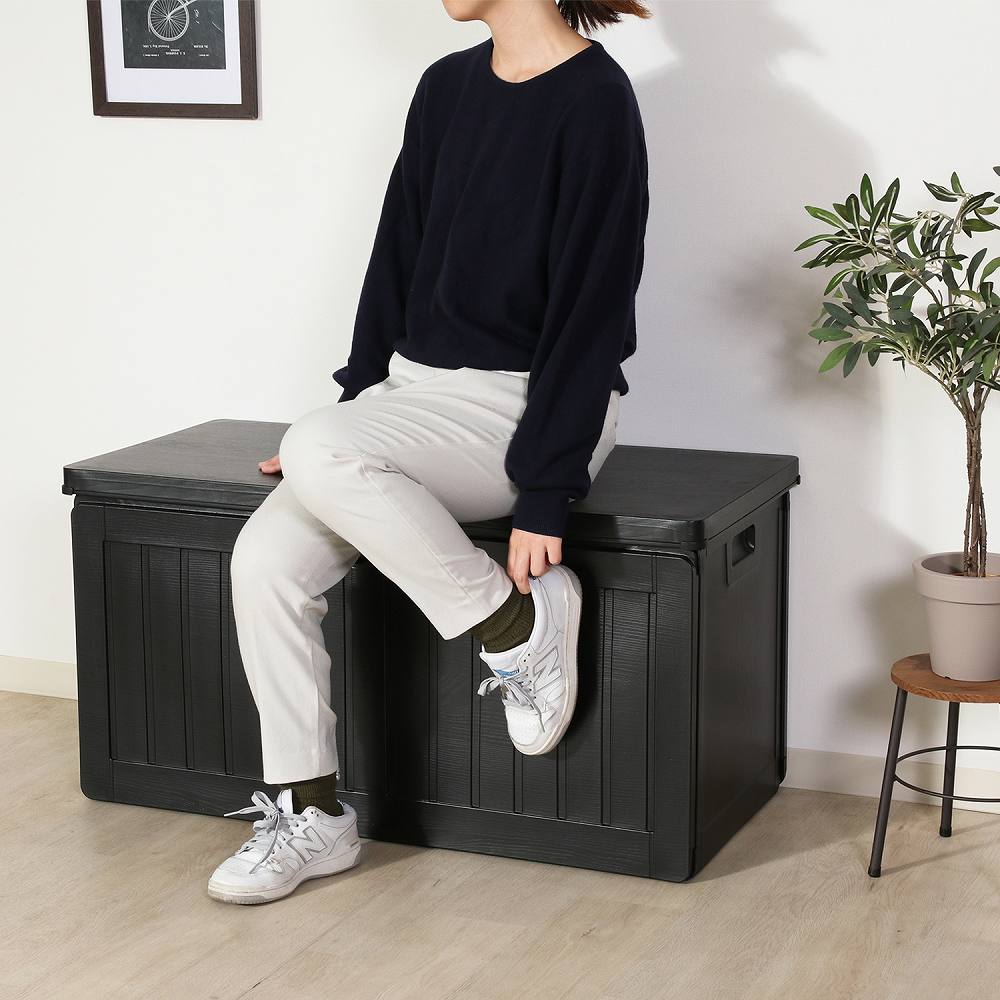 収納BOXベンチ BK 190L 55252 メーカー直送 ▼返品・キャンセル不可【他商品との同時購入不可】