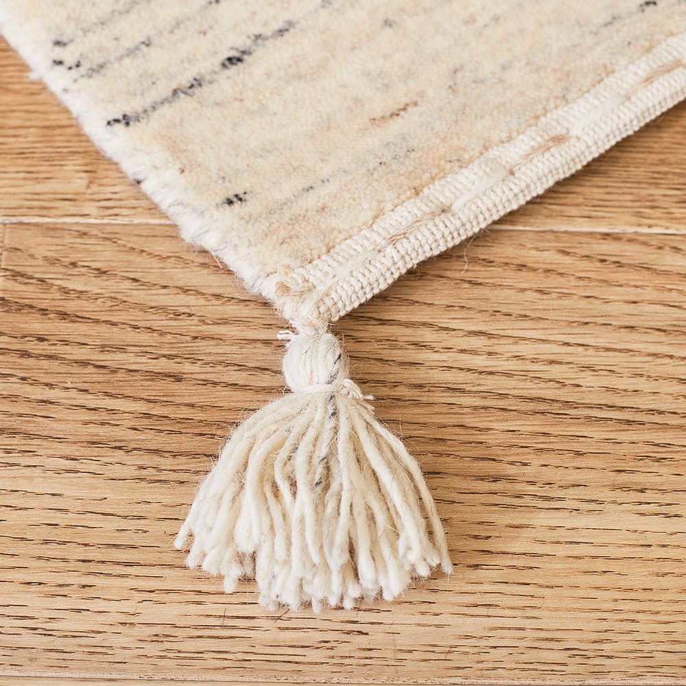 ギャッベマット LORRI BUFF 無染色 BE 45×75cm メーカー直送 ▼返品・キャンセル不可【他商品との同時購入不可