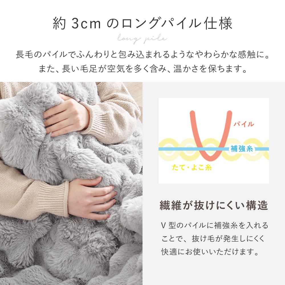 こたつ布団 ルナ 約190×190cm グレー メーカー直送 ▼返品・キャンセル不可【他商品との同時購入不可】