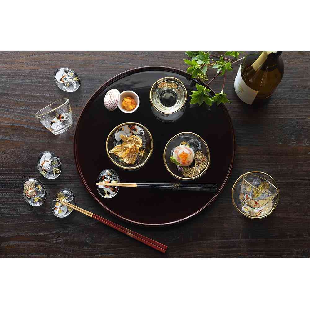 アデリア プレミアムニッポンテイスト 盃&豆皿セット トラ 90ml盃1個×豆皿1枚