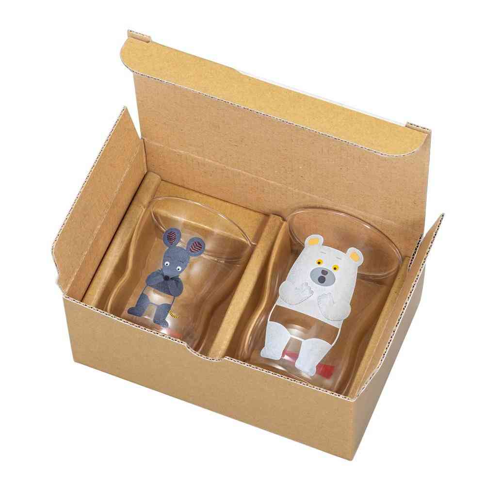 アデリア つよいこグラス S&Mセット しろくまのパンツ 130ml×1個、185ml×1個