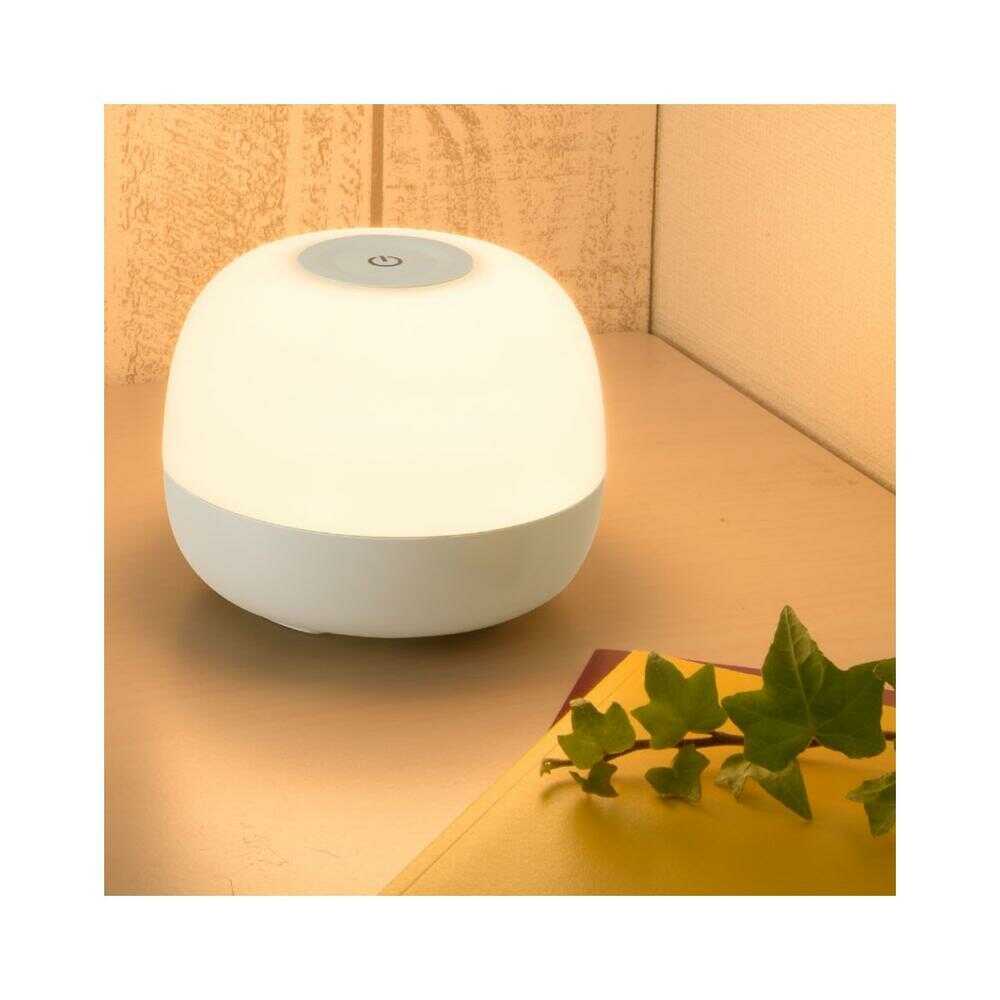 オーム電機 LEDタッチライト 2段階調光 1個 ホワイト