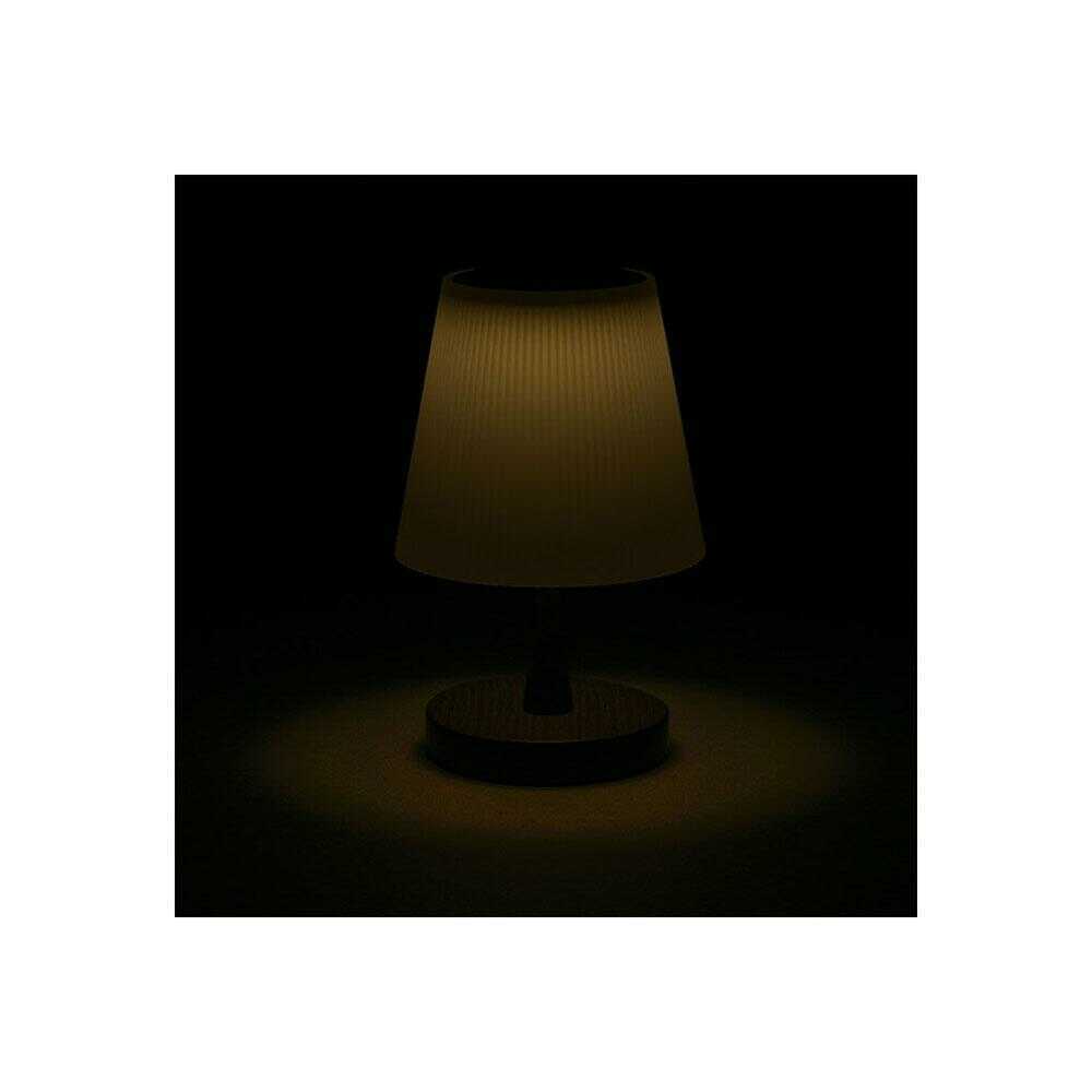 オーム電機 LEDタッチライト 調光式 電球色 ブラウン