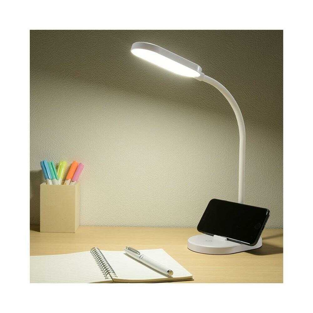 オーム電機 LEDデスクランプ USB電源 昼白色 ホワイト