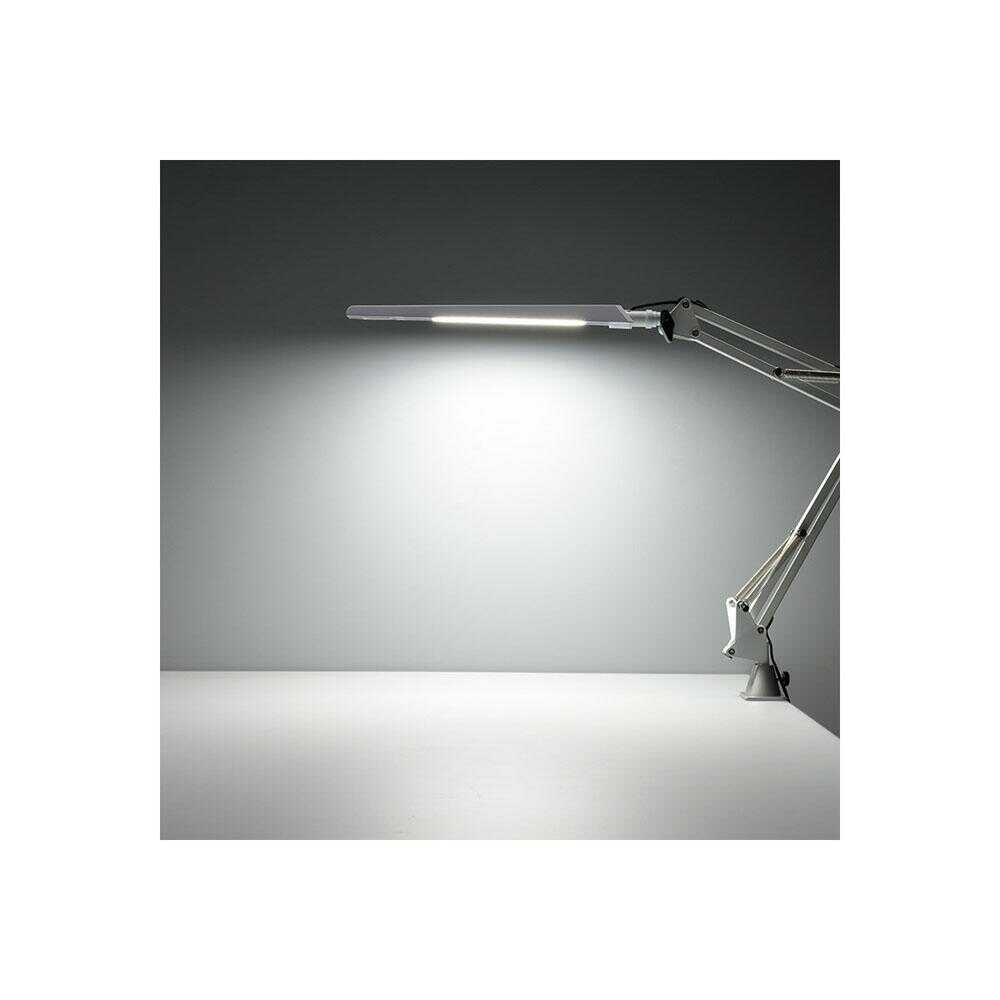 オーム電機 LEDアームライト クランプタイプ ホワイト ホワイト