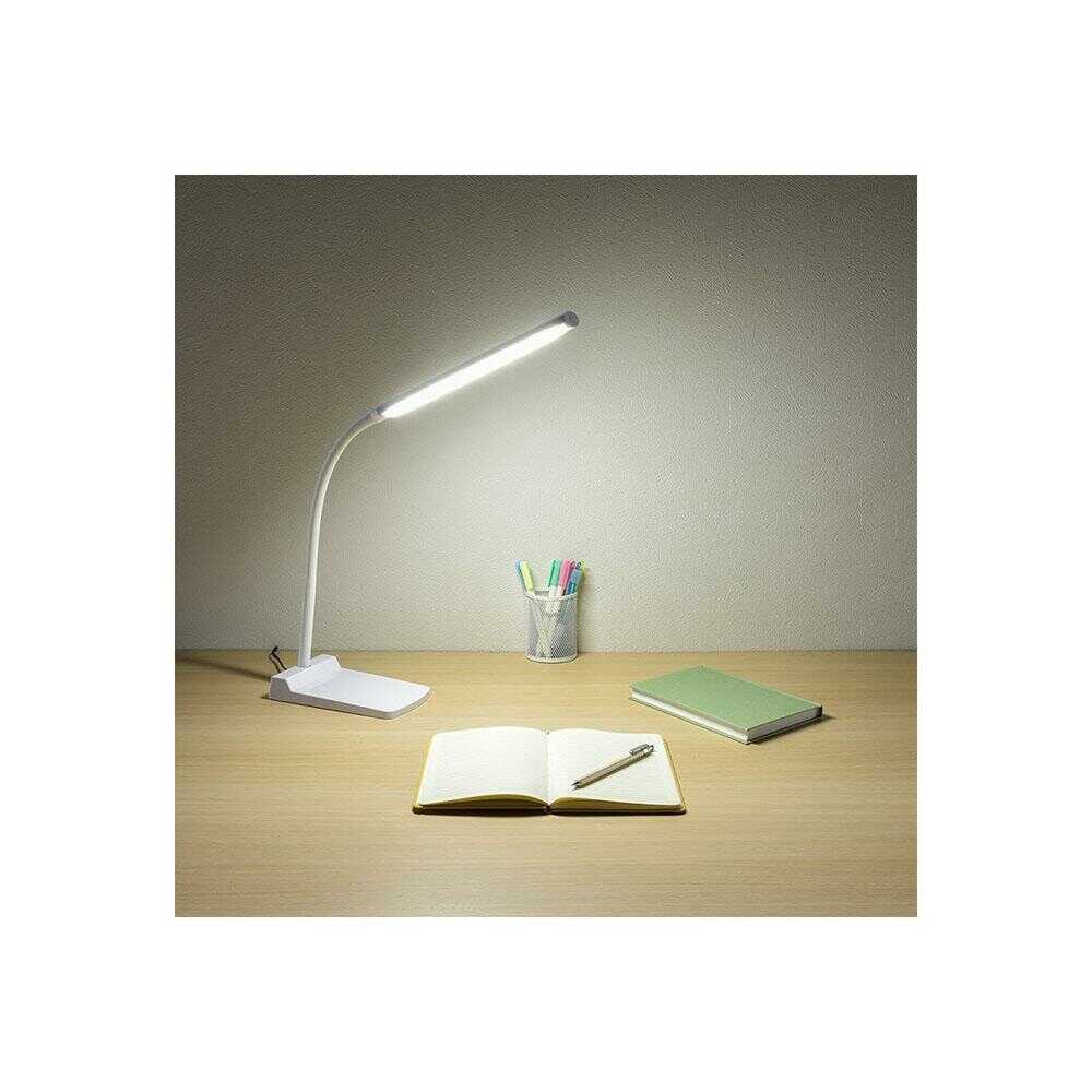 オーム電機 LEDデスクランプ 450lm ホワイト ホワイト