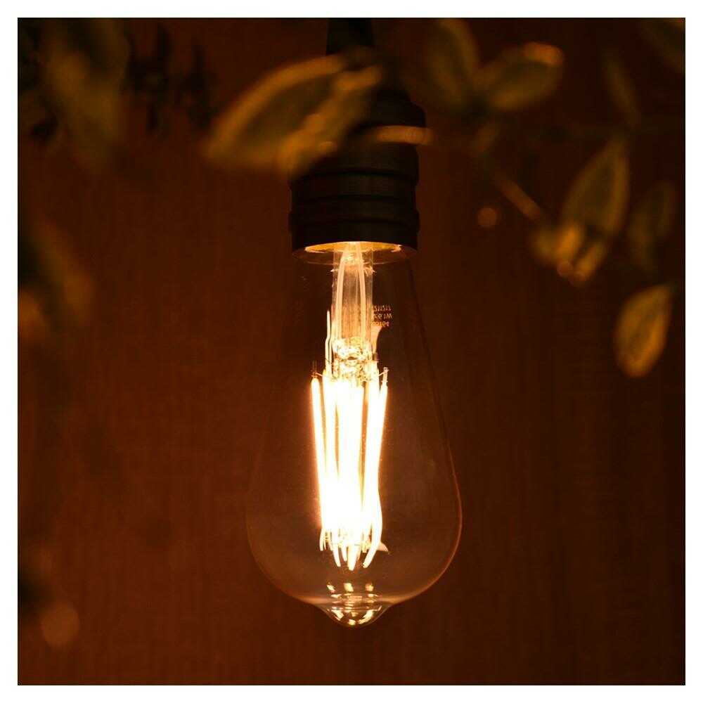 オーム電機 LEDフィラメントタイプレトロ球 E26 60形相当 1個 キャンドル色