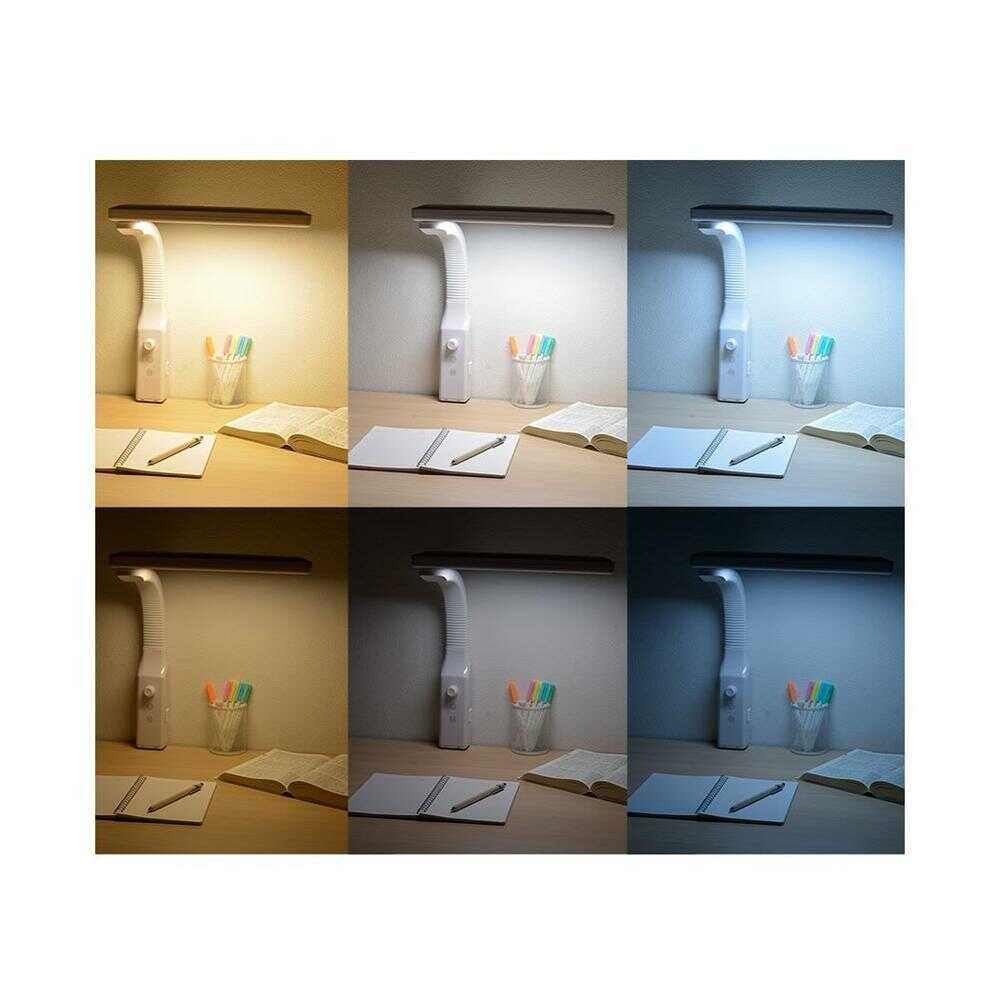 オーム電機 LEDクランプライト 調光調色付 ホワイト ホワイト