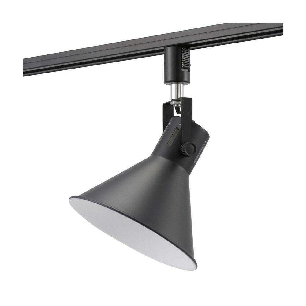 オーム電機 レールライト ライティングダクト用 E26口金 ブラック