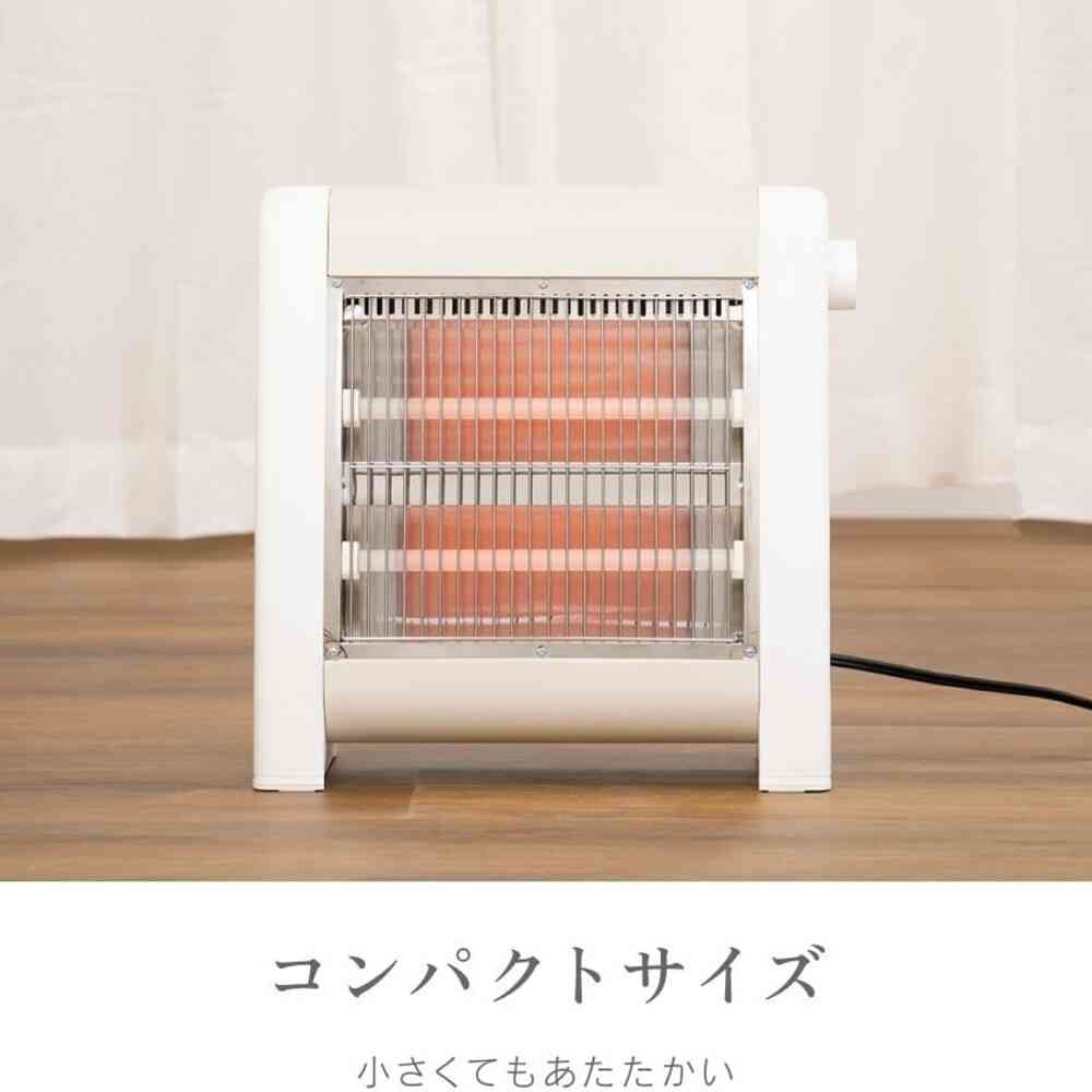 電気ストーブ800W ゼピール ホワイト ZDQ-08B 1台 ホワイト